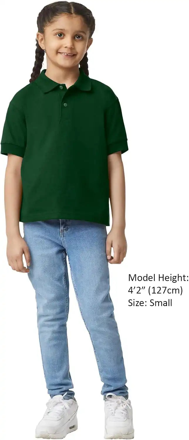 Gildan Kids' DryBlend Short Sleeve Polo, Style G8800b, 3-Pack