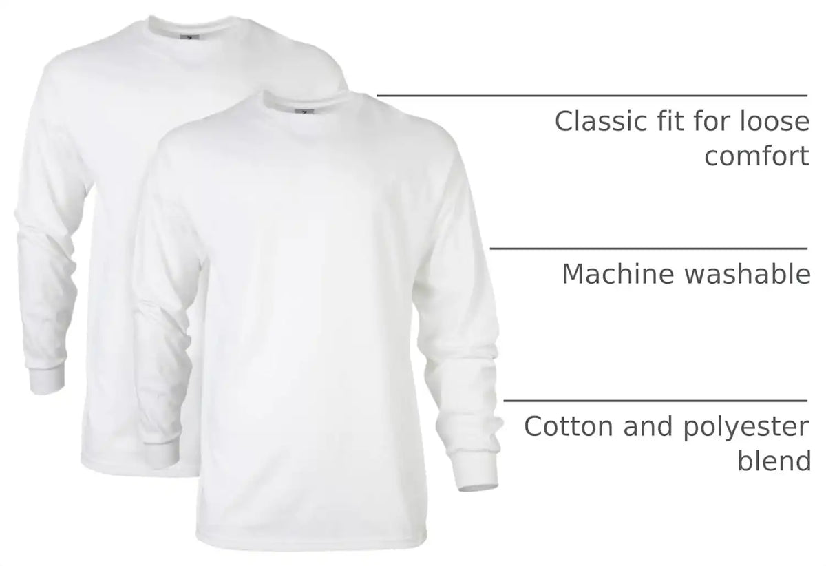 Gildan Adult Ultra Cotton Long Sleeve T-Shirt, Style G2400, Multipack