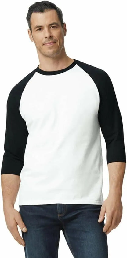 Gildan Men's Heavy Cotton 3/4 Raglan T-shirt, Style G5700, 2-pack
