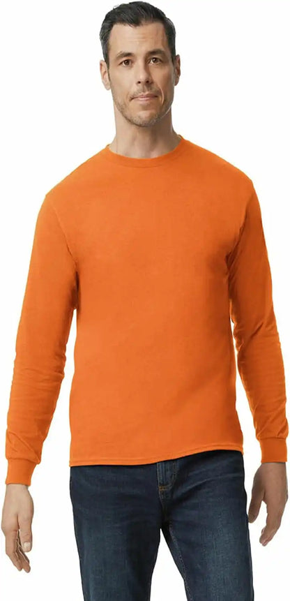 Gildan Adult Heavy Cotton Long Sleeve T-Shirt, Style G5400, 2-Pack