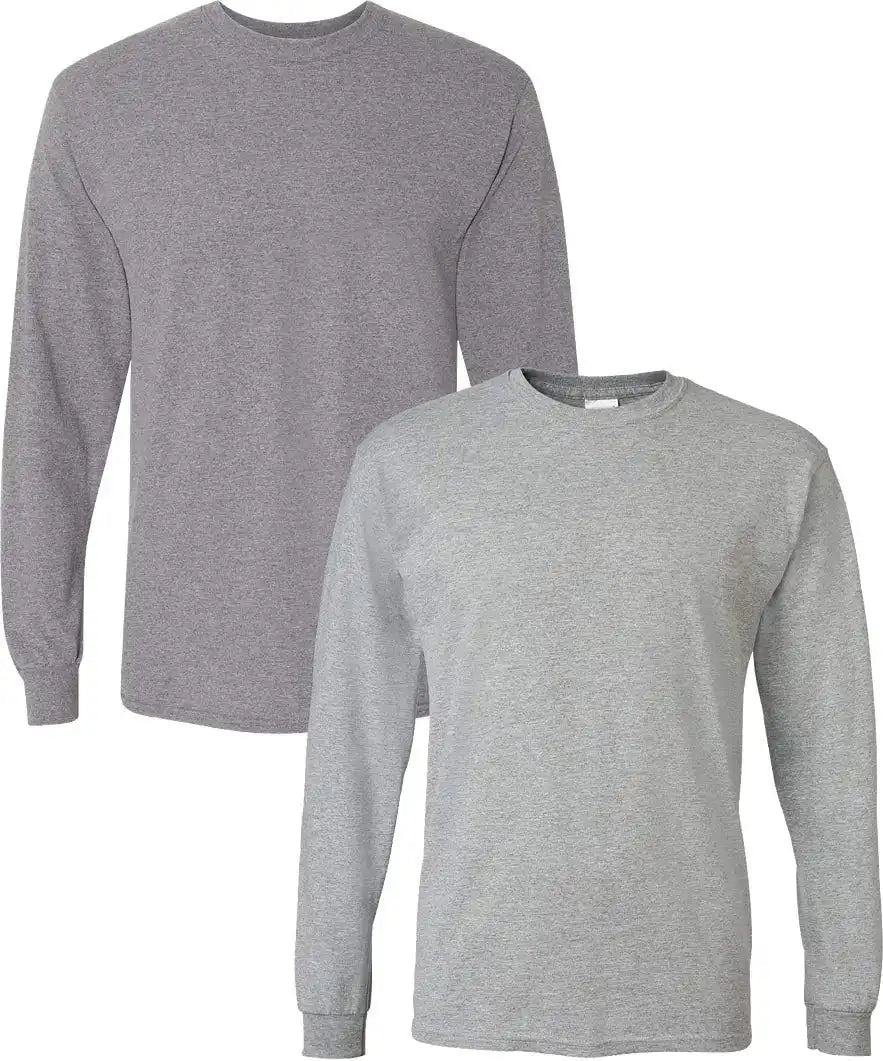 Gildan Adult DryBlend Long Sleeve T-Shirt, Style G8400, 2-Pack