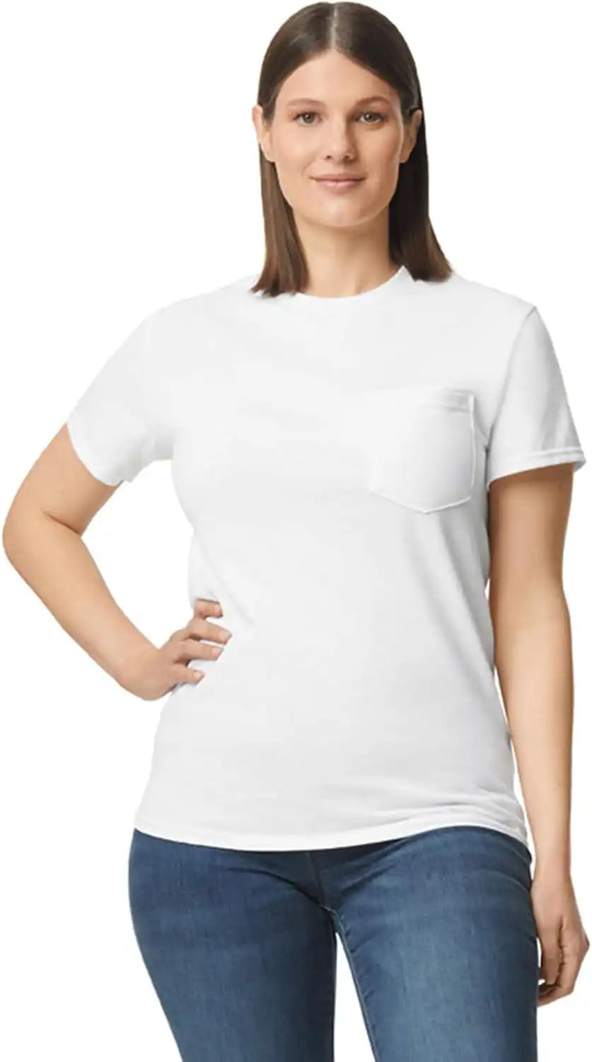 Gildan Adult Ultra Cotton T-Shirt with Pocket, Style G2300, 2-Pack