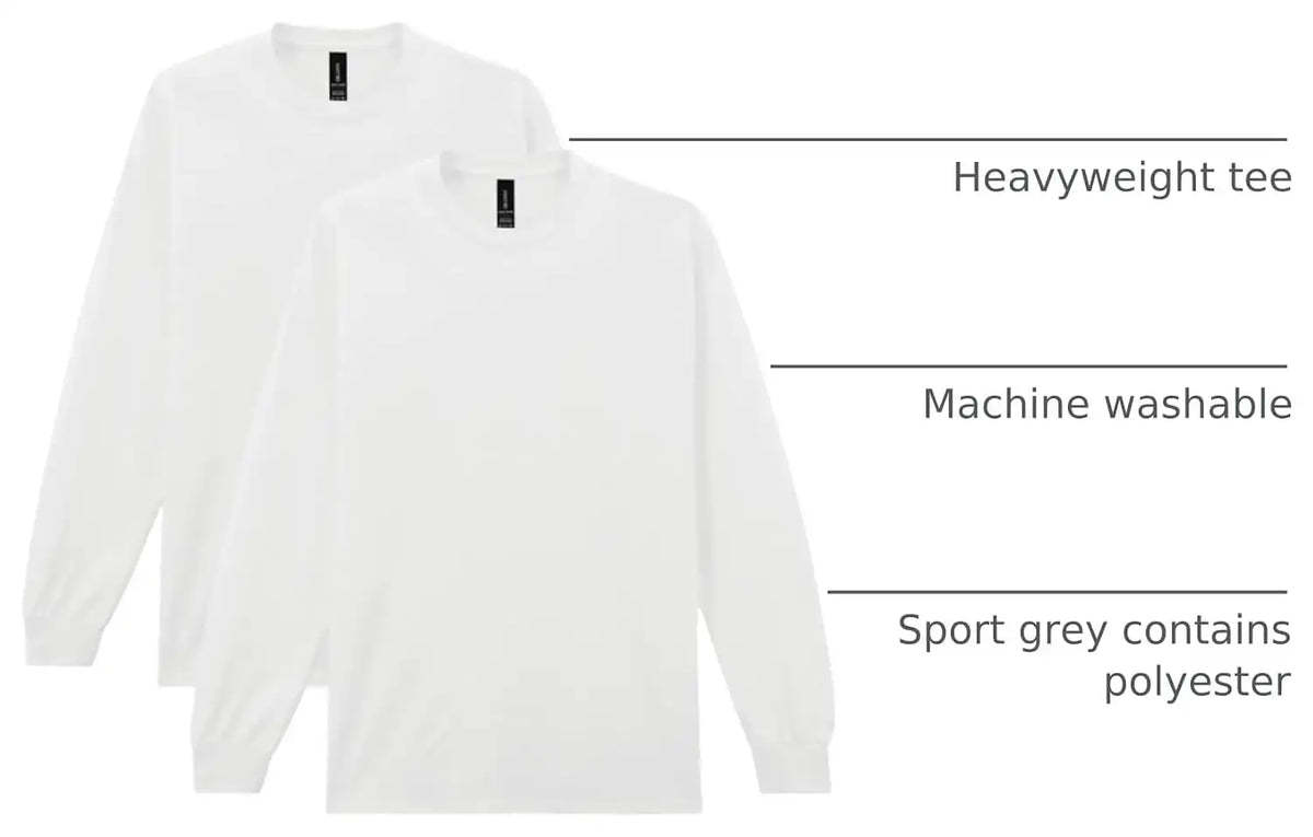 Gildan Youth Ultra Cotton Long Sleeve T-Shirt, Style G2400B, 2-Pack