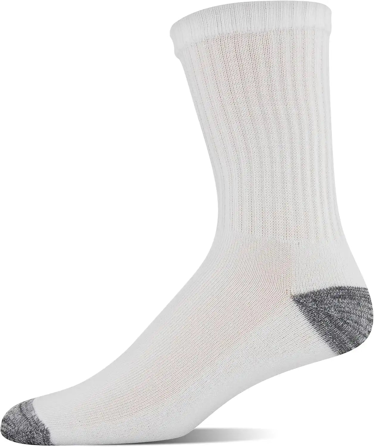 Gildan Men's Polyester Half Cushion Mid-Crew Socks, 12-pack