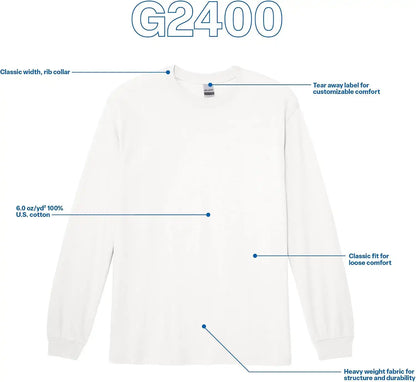 Gildan Adult Ultra Cotton Long Sleeve T-Shirt, Style G2400, Multipack
