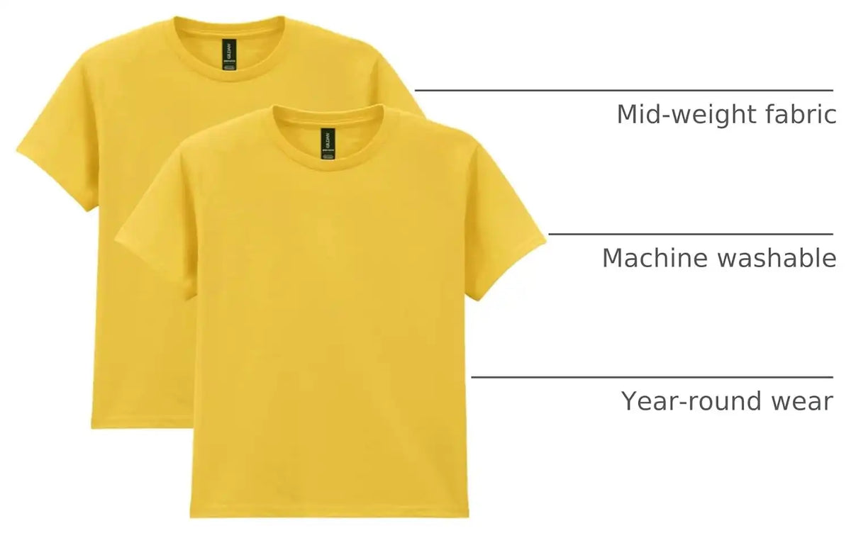 Gildan Unisex-Child Gildan Youth Heavy Cotton T-Shirt, Style G5000b, 2-Pack