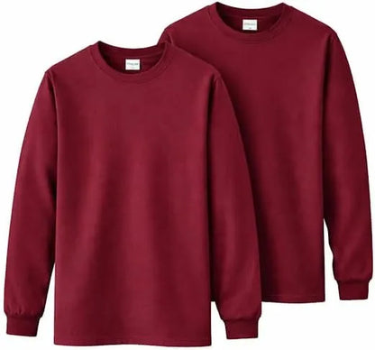 Gildan Adult Heavy Cotton Long Sleeve T-Shirt, Style G5400, 2-Pack