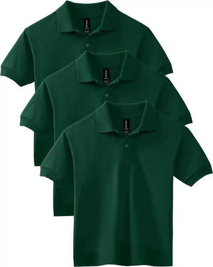Gildan Kids' DryBlend Short Sleeve Polo, Style G8800b, 3-Pack