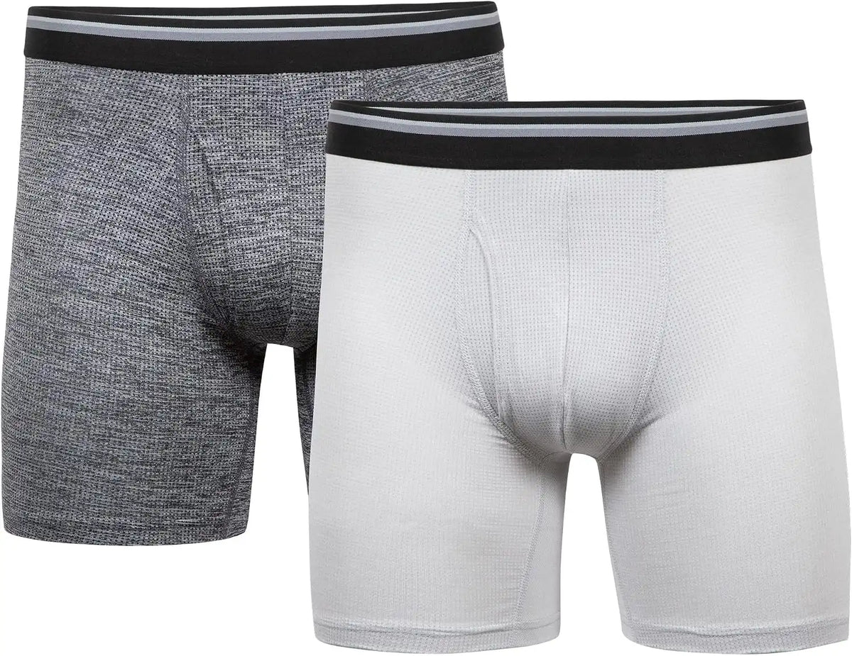 Gildan Men's Underwear Performance DriftKnit Modern Boxer Briefs, 2-Pack