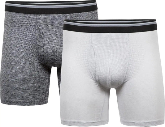 Gildan Men's Underwear Performance DriftKnit Modern Boxer Briefs, 2-Pack