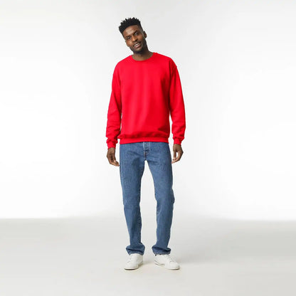 Gildan Unisex Adult Fleece Crewneck Sweatshirt, Style G18000, Multipack