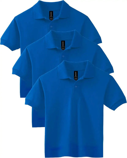 Gildan Kids' DryBlend Short Sleeve Polo, Style G8800b, 3-Pack