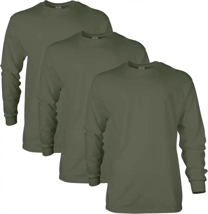 Gildan Adult Ultra Cotton Long Sleeve T-Shirt, Style G2400, Multipack