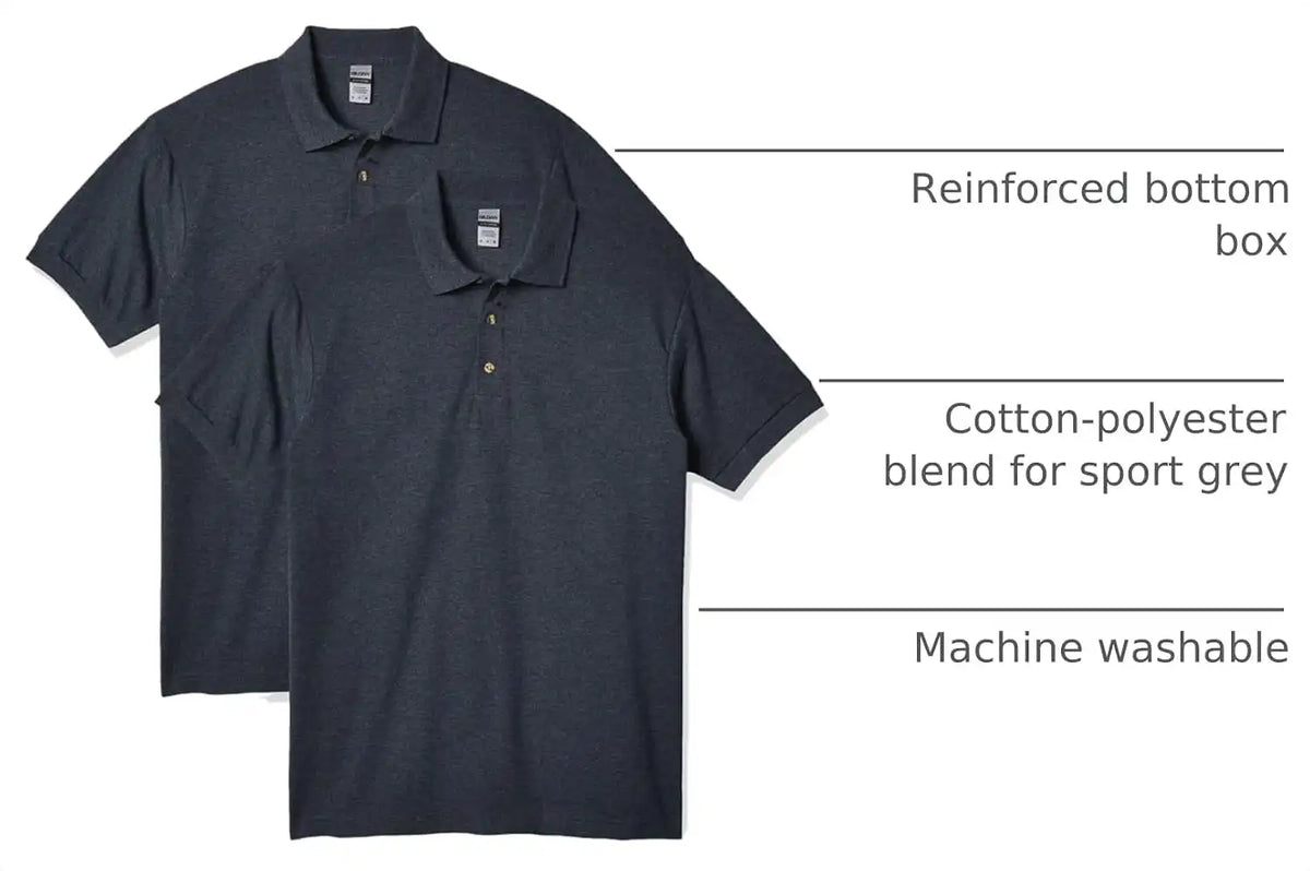 Gildan Adult Ultra Cotton Pique Sport Shirt, Style G3800, 2-Pack