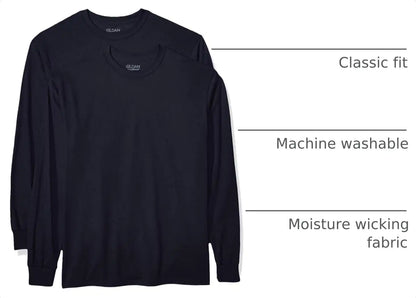 Gildan Adult DryBlend Long Sleeve T-Shirt, Style G8400, 2-Pack