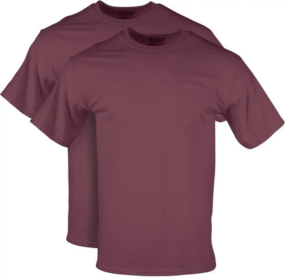 Gildan Unisex Adult DryBlend Workwear T-Shirts with Pocket, 2-Pack