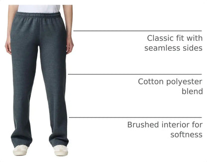 Gildan Adult Fleece Open Bottom Sweatpants with Pockets, Style G18300