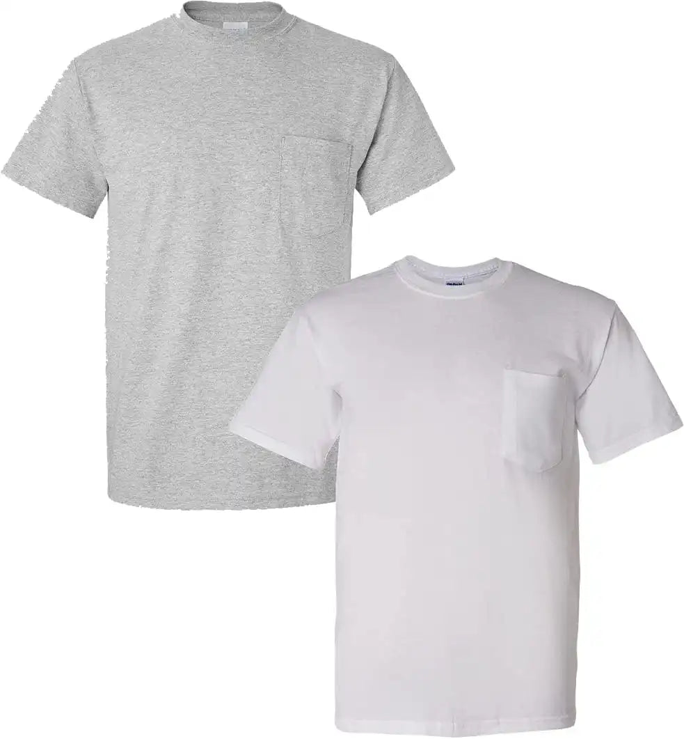 Gildan Adult Ultra Cotton T-Shirt with Pocket, Style G2300, 2-Pack