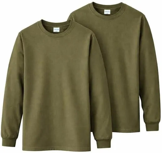 Gildan Adult Heavy Cotton Long Sleeve T-Shirt, Style G5400, 2-Pack