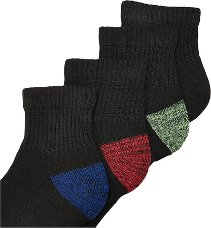 Gildan Men's Polyester Half Cushion Ankle Socks, 12-Pairs
