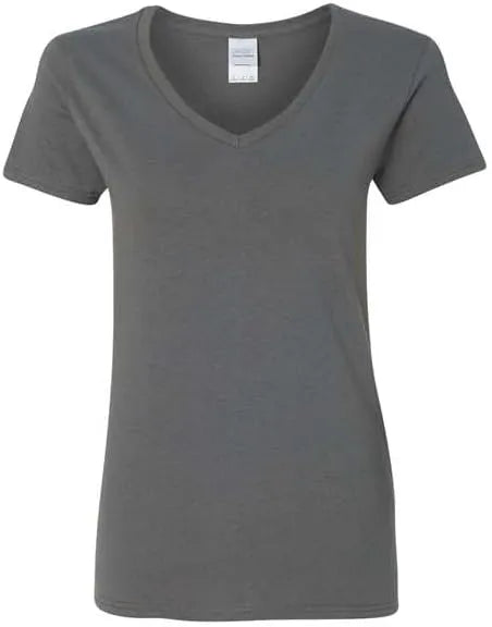 Gildan Women's Heavy Cotton V-Neck T-Shirt, 2-Pack