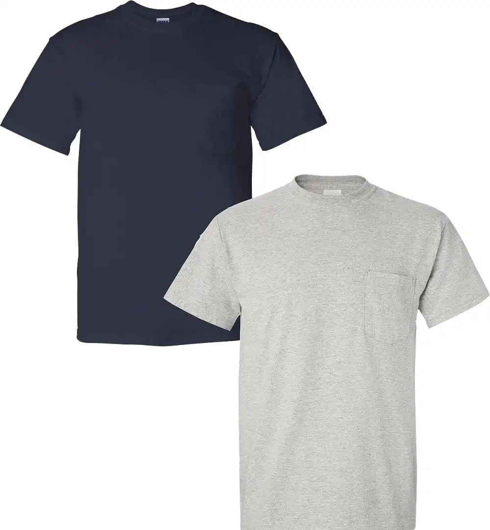 Gildan Adult Ultra Cotton T-Shirt with Pocket, Style G2300, 2-Pack