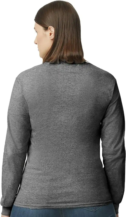 Gildan Adult Heavy Cotton Long Sleeve T-Shirt, Style G5400, 2-Pack