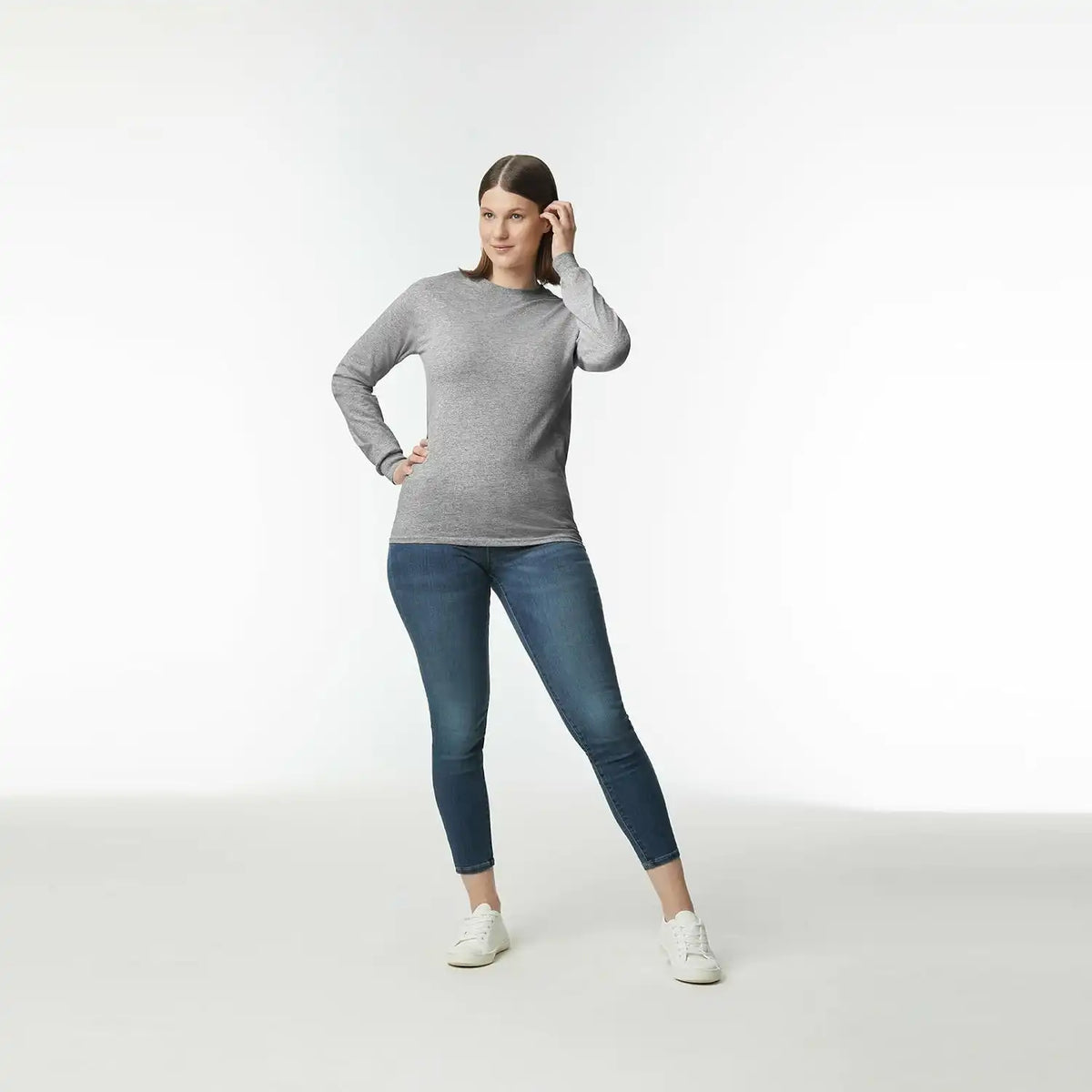 Gildan Adult Heavy Cotton Long Sleeve T-Shirt, Style G5400, 2-Pack