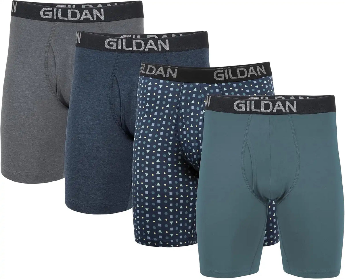 Gildan Men's Underwear Cotton Stretch Boxer Briefs, Multipack