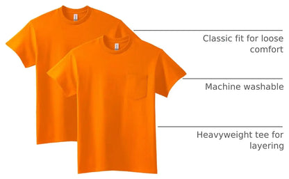 Gildan Adult Ultra Cotton T-Shirt with Pocket, Style G2300, 2-Pack