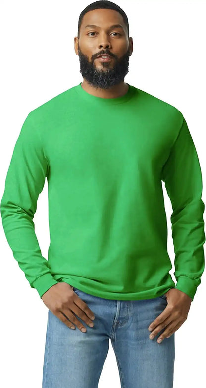 Gildan Adult Heavy Cotton Long Sleeve T-Shirt, Style G5400, 2-Pack