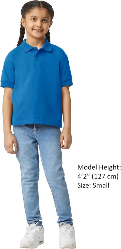 Gildan Kids' DryBlend Short Sleeve Polo, Style G8800b, 3-Pack