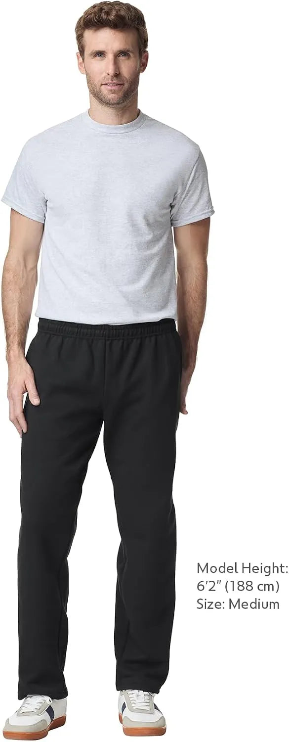 Gildan Adult Fleece Open Bottom Sweatpants with Pockets, Style G18300