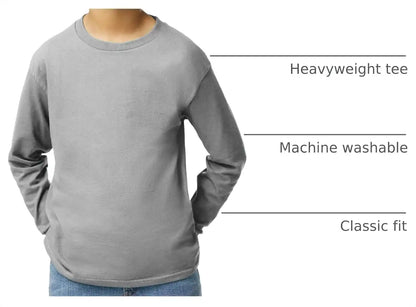 Gildan Youth Ultra Cotton Long Sleeve T-Shirt, Style G2400B, 2-Pack