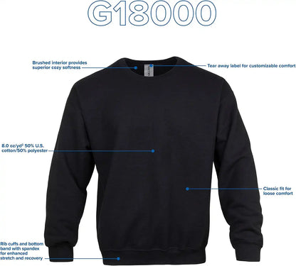 Underground Printing Unisex Adult Fleece Crewneck Sweatshirt, Style G18000, Multipack