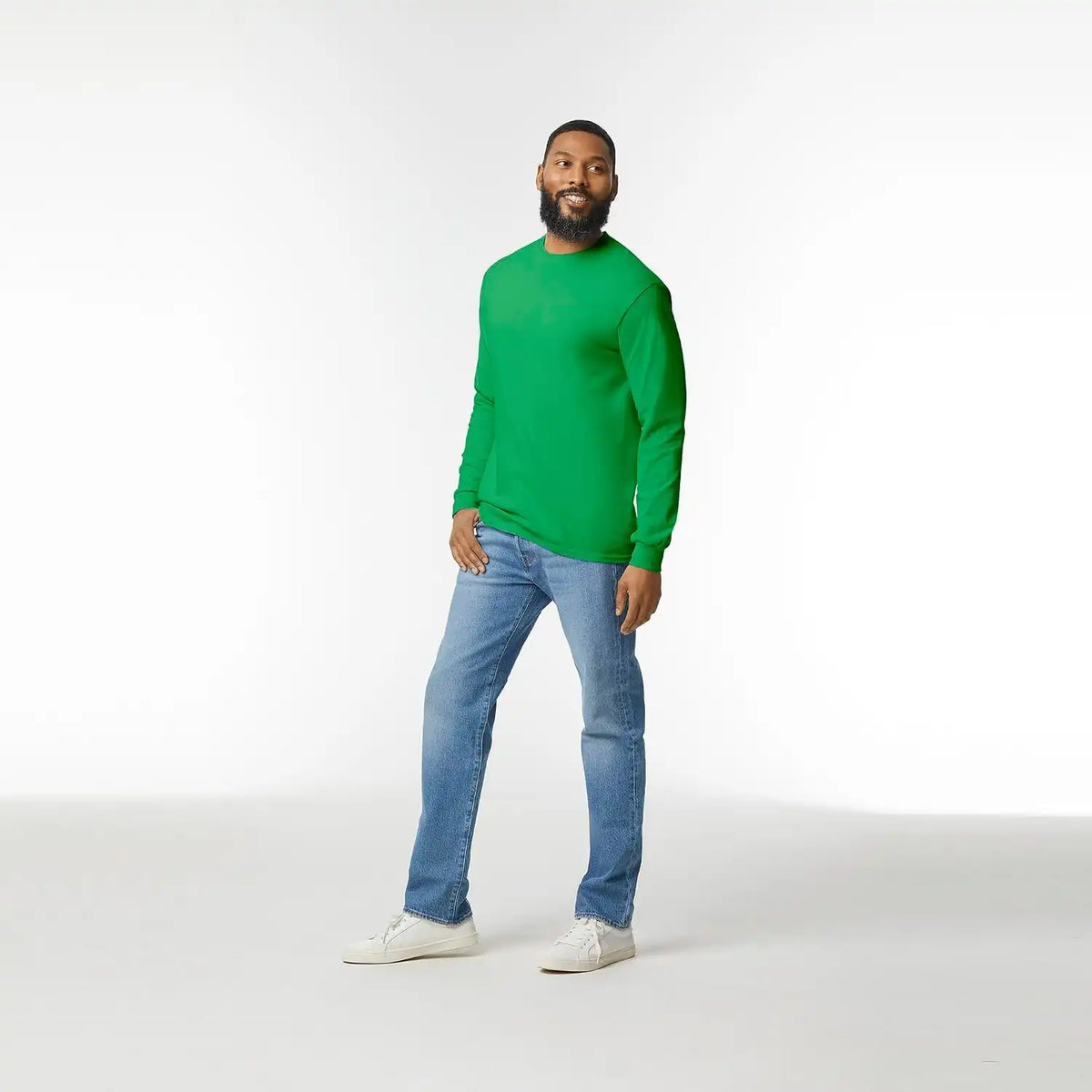 Gildan Adult Heavy Cotton Long Sleeve T-Shirt, Style G5400, 2-Pack