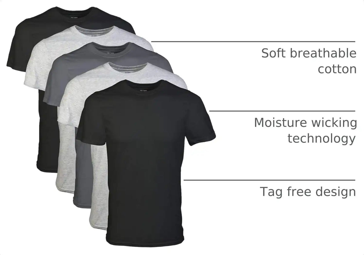 Gildan Men's Crew T-Shirts, Multipack, Style G1100